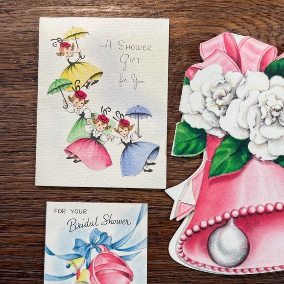 Lot of Kitsch Shower Cards and Wedding Cards - Picture 2 of 10